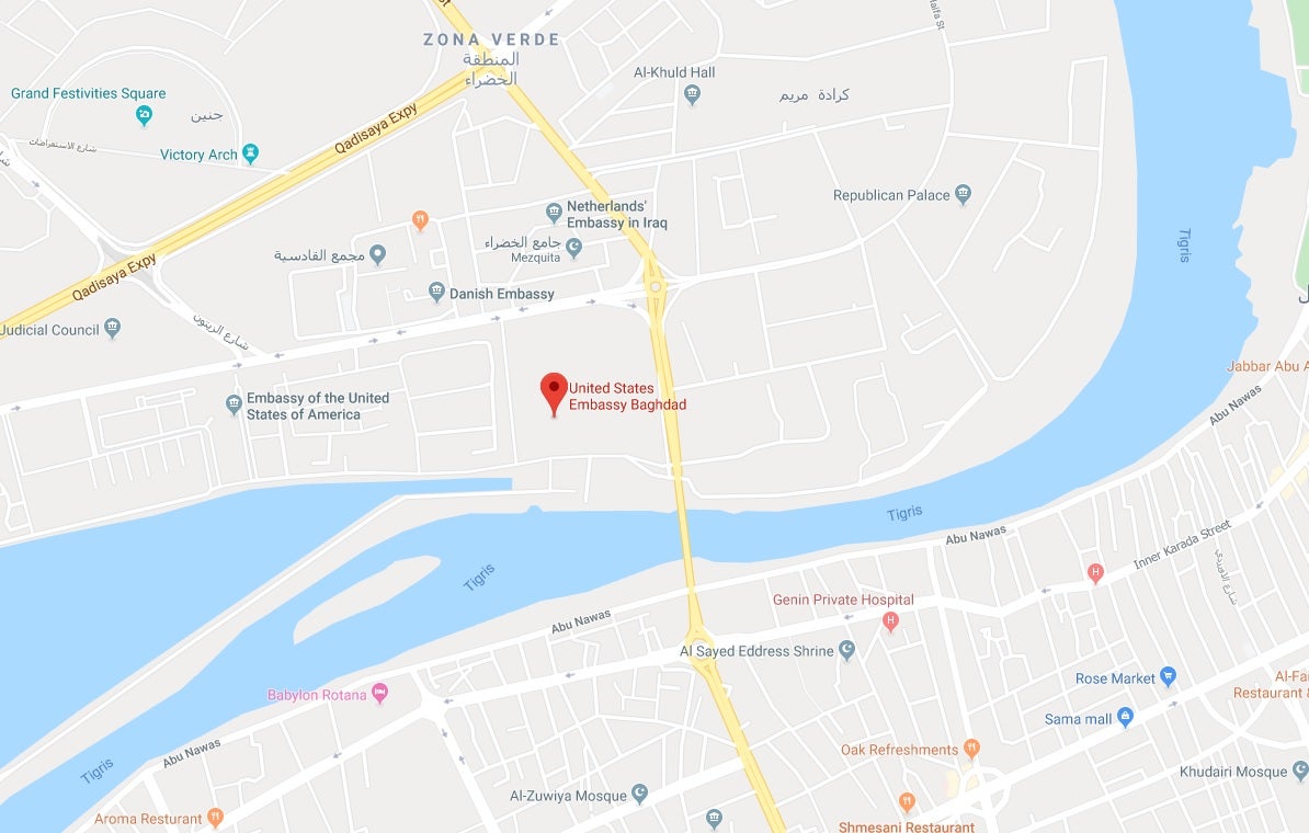 Impactan dos cohetes en las inmediaciones de la Embajada de EEUU en Bagdad Impactan dos cohetes en las inmediaciones de la Embajada de EEUU en Bagdad