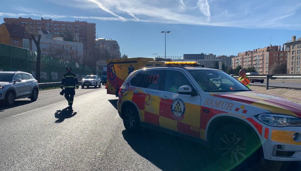Muere un motorista en la M-30