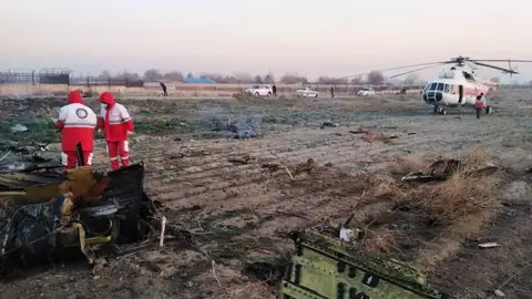 Lugar del accidente aéreo en Irán Lugar del accidente aéreo en Irán