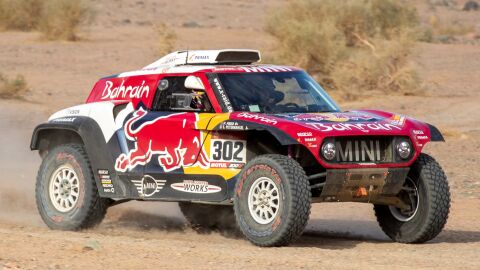 Peterhansel, durante la etapa del Dakar