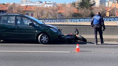 Muere un motorista en la M-30