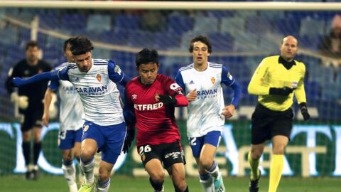 Momento del Mallorca-Zaragoza. 