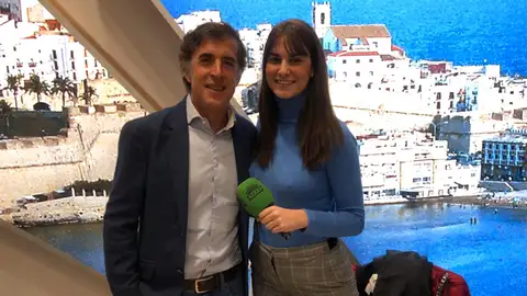 Perico Delgado en FITUR 2020 en el stand de Castellón .