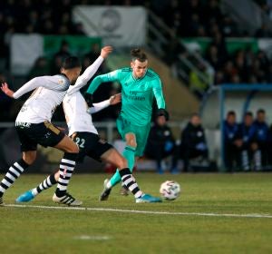 Gareth Bale, en el partido contra Unionistas. Gareth Bale, en el partido contra Unionistas.