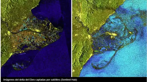 Delta del Ebro tras el paso de la borrasca 'Gloria' Borrasca Gloria