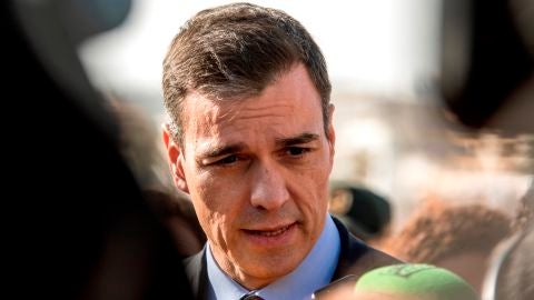 Pedro S&aacute;nchez durante su visita a Mallorca para valorar los efectos del temporal