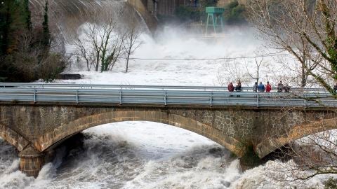 El r&iacute;o Ter, a su paso por la presa del Pasteral en el municipio de La Cellera de Ter (Girona)