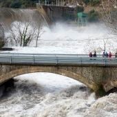 El río Ter, a su paso por la presa del Pasteral en el municipio de La Cellera de Ter (Girona)