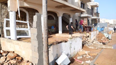 Una de las zonas de S'Illot afectadas por el paso de la borrasca Gloria. 