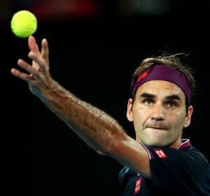 Roger Federer durante el Open de Australia 2020 Roger Federer durante el Open de Australia 2020