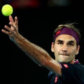 Roger Federer durante el Open de Australia 2020