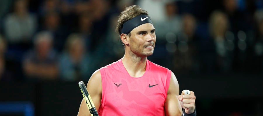 Rafa Nadal celebra un punto contra Delbonis Rafa Nadal celebra un punto contra Delbonis