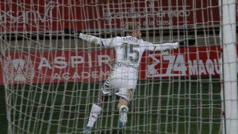 Sergio Benito celebra su gol en la pr&oacute;rroga ante el Atl&eacute;tico de Madrid