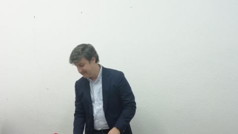 Eduardo Garc&iacute;a-Ontiveros, en el Ayuntamiento de Elche.