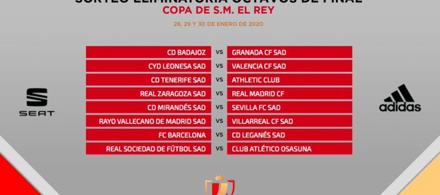 Enfrentamientos de octavos de final de la Copa del Rey Enfrentamientos de octavos de final de la Copa del Rey