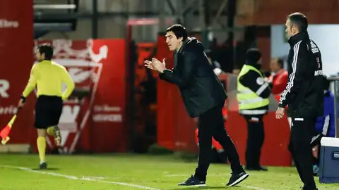 Andoni Iraola, entrenador del Mirandés. Andoni Iraola, entrenador del Mirandés.