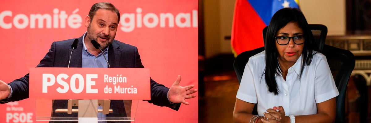 El PSOE dice que la 'número dos' de Maduro pasó por Barajas pero no pisó suelo español sino "internacional" El PSOE dice que la 'número dos' de Maduro pasó por Barajas pero no pisó suelo español sino "internacional"