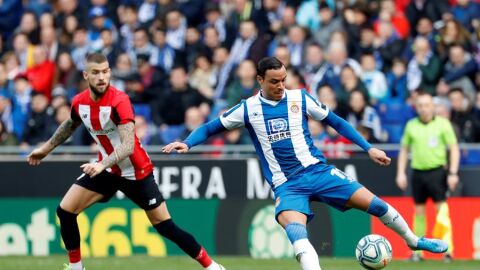 R&aacute;ul de Tom&aacute;s, en su estreno con el Espanyol. 