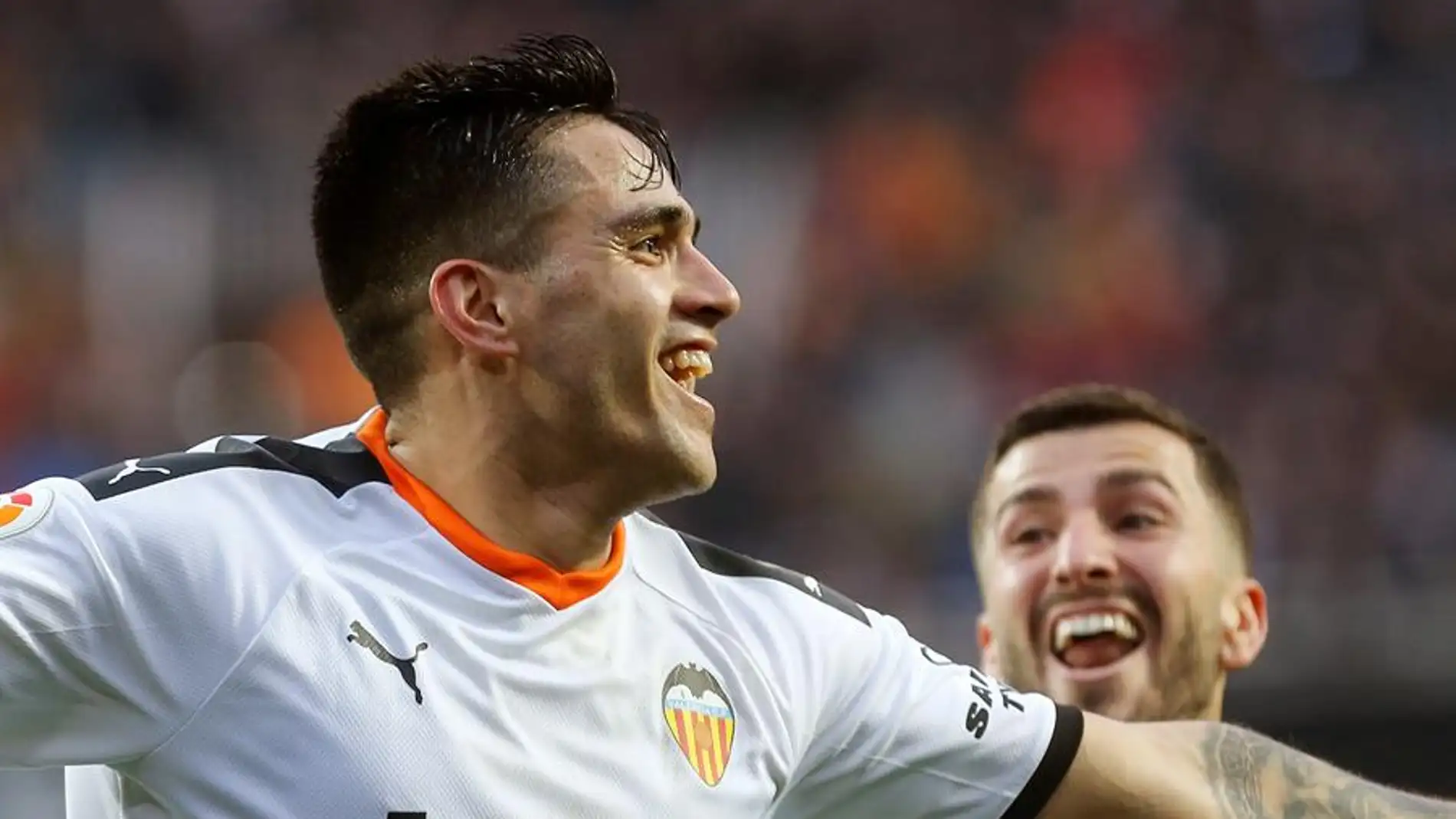 El delantero del Valencia, Maxi Gómez. 