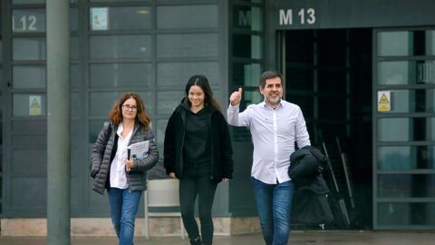 Jordi S&aacute;nchez sale de la prisi&oacute;n catalana.
