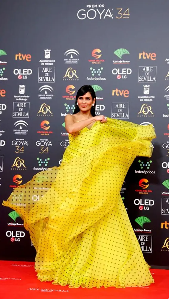 La actriz Laura Sánchez, en los Premios Goya 2020. 