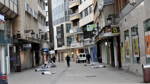 El simulacro ha tenido lugar en la calle General Aguilera