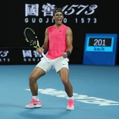 Rafa Nadal celebra un punto contra Kyrgios Rafa Nadal celebra un punto contra Kyrgios