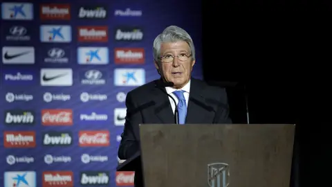 Enrique Cerezo, presidente del Atlético de Madrid. Enrique Cerezo, presidente del Atlético de Madrid.