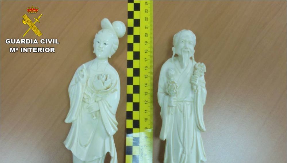Figuras creadas a partir de marfil. 
