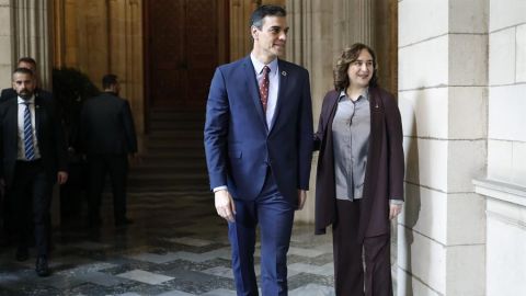 Pedro S&aacute;nchez y Ada Colau