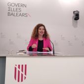 La Portavoz del Govern, Pilar Costa, en la rueda de prensa del Consell de Govern. 
