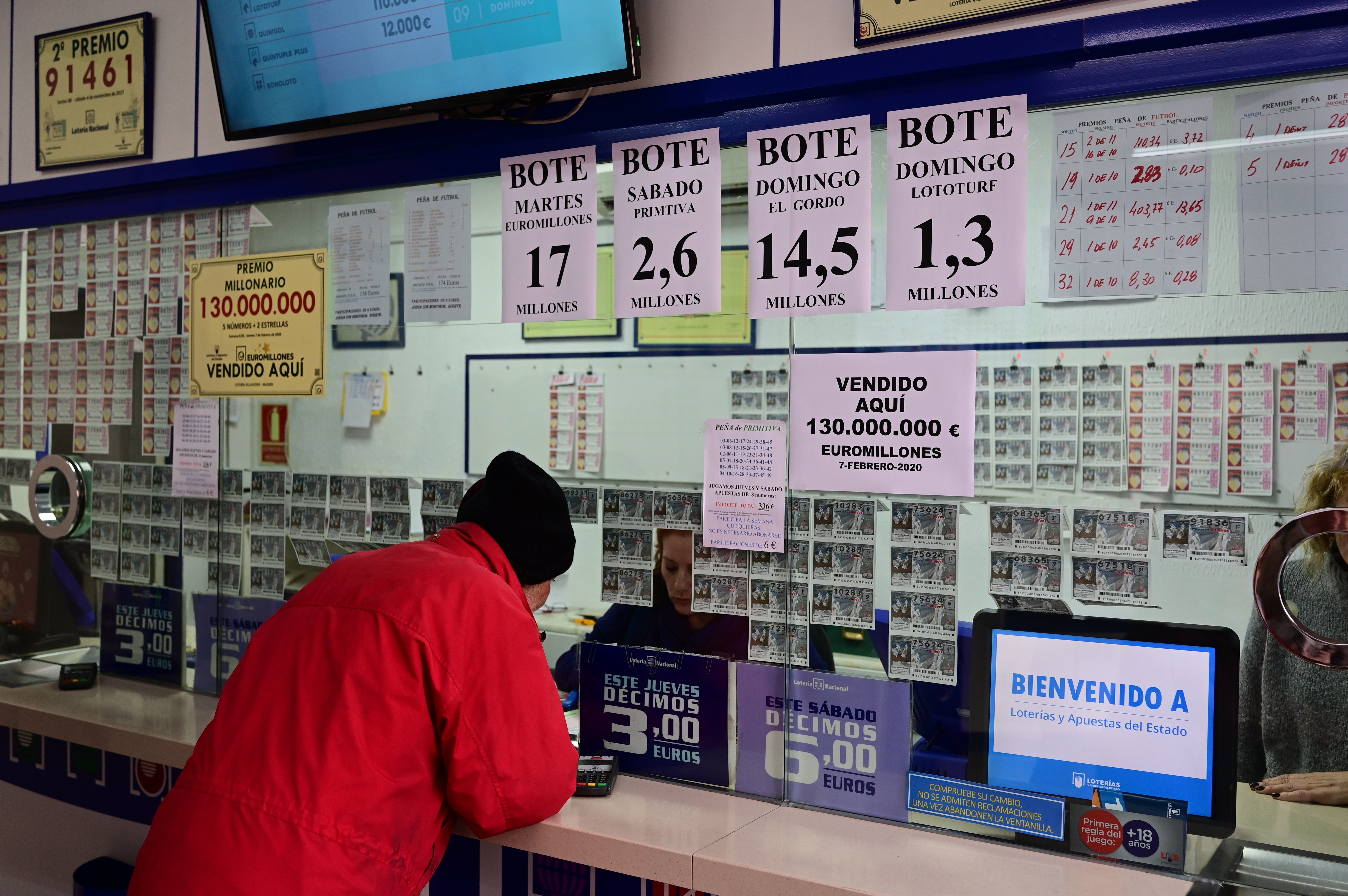 Se busca al ganador del Euromillón premiado con 130 millones de euros Se busca al ganador del Euromillón premiado con 130 millones de euros