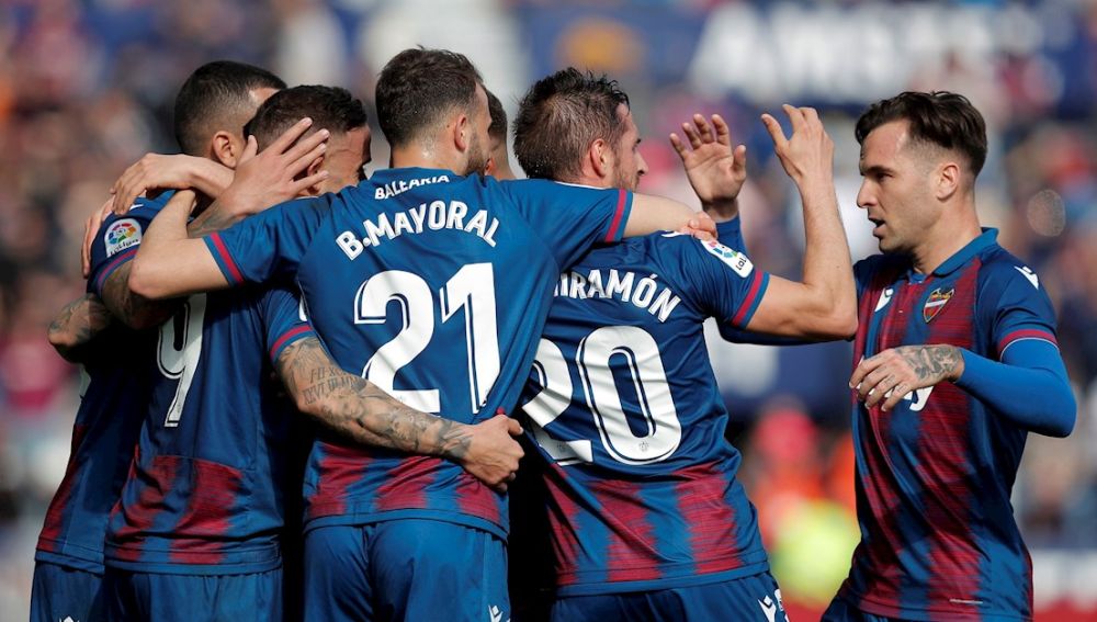 El Levante celebra el gol ante el Leganés