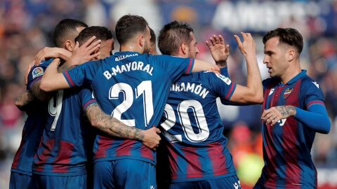 El Levante celebra el gol ante el Legan&eacute;s