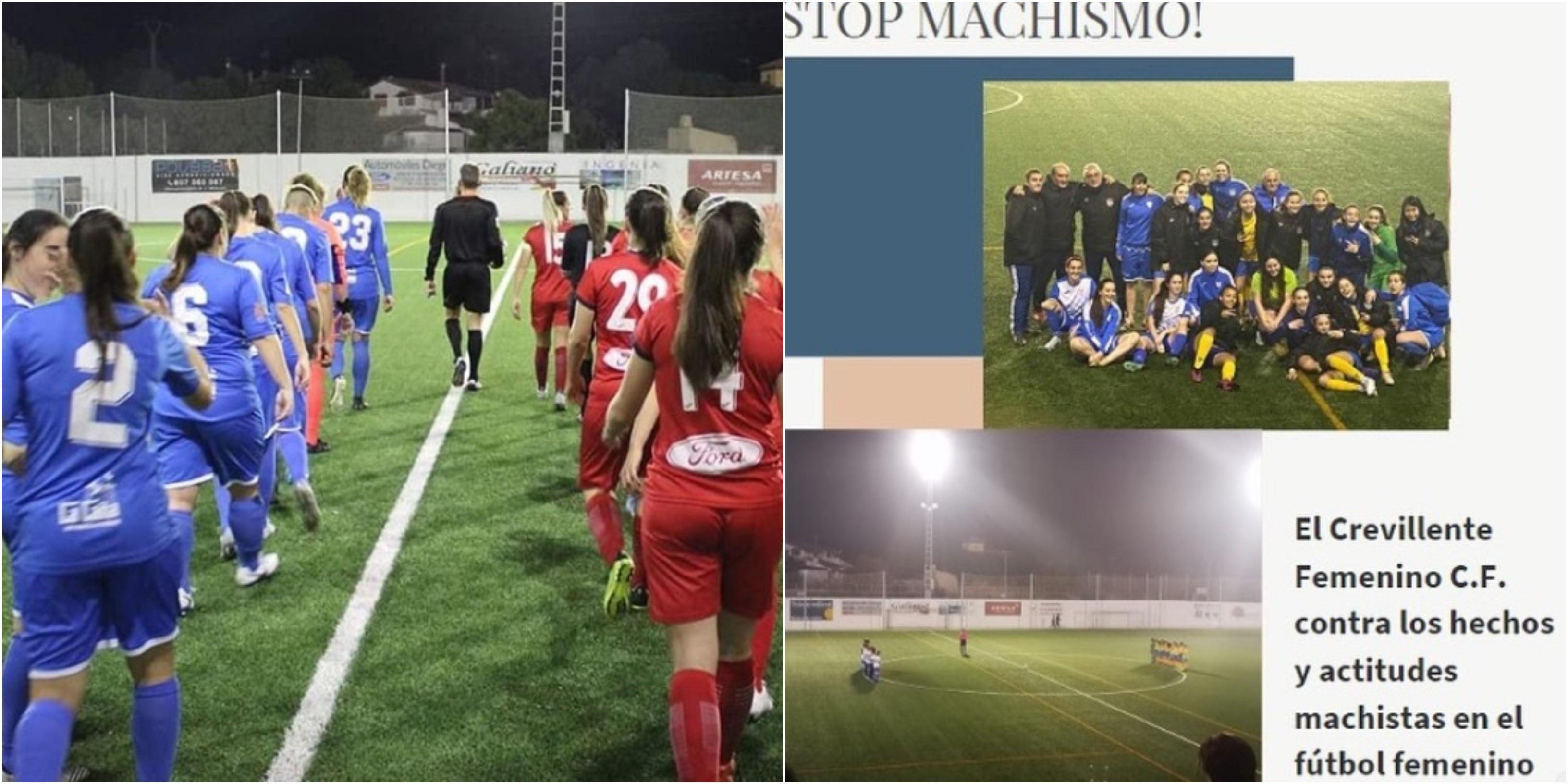 El Crevillente Femenino acusa a un árbitro de realizar comentarios "machistas" contra sus jugadoras El Crevillente Femenino acusa a un árbitro de realizar comentarios "machistas" contra sus jugadoras