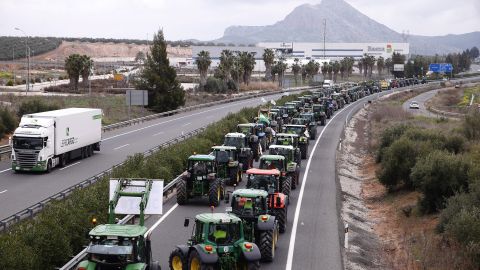 Tractorada en M&aacute;laga