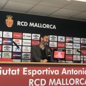 El entrenador del Real Mallorca, Vicente Moreno, en rueda de prensa