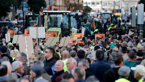 Multitudinaria tractorada en Valencia Multitudinaria tractorada en Valencia