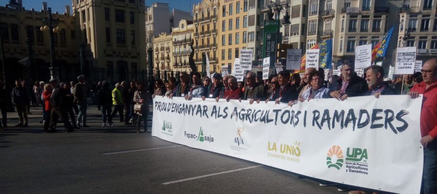 Manifestación en Valencia de los agricultores. Manifestación en Valencia de los agricultores.