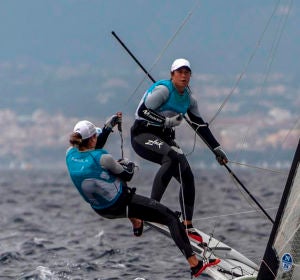 Las tripulantes españolas Tamara Echegoyen y Paula Barcelo Las tripulantes españolas Tamara Echegoyen y Paula Barcelo
