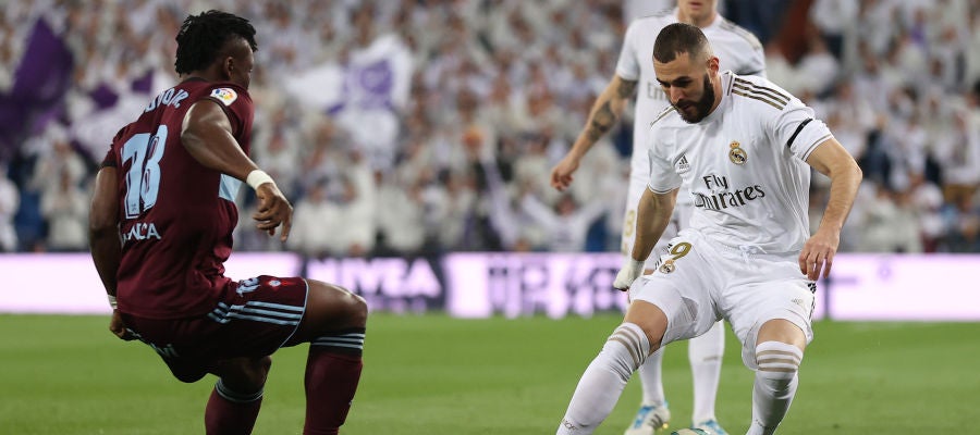 Karim Benzema, ante el Celta de Vigo Karim Benzema, ante el Celta de Vigo