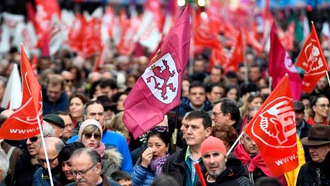 Vista de la manifestaci&oacute;n de Le&oacute;n