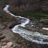 Espuma en el río Vinalopó a su paso por Novelda.