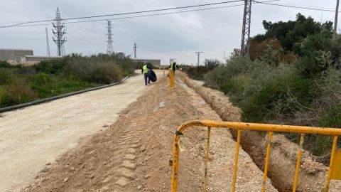 Obras en el barrio La Estaci&oacute;n de Crevillent.