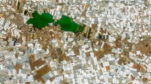 El Ejido (Almería). Los invernaderos cubiertos de plásticos desde el satélite. Andalucía presenta los peores indicadores de España en renta per cápita, paro y esperanza de vida según el INE El Ejido (Almería). Andalucía presenta los peores indicadores de España en renta per cápita, paro y esperanza de vida según el INE