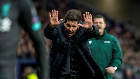 Diego Pablo Simeone, t&eacute;cnico rojiblanco. 