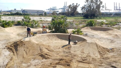 Obras del "Pump-track" de Nazaret