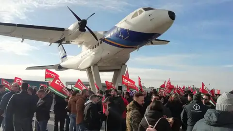 Huelga en Airbus en diciembre de 2019 en la factoría de San Pablo. Nuevas movilizaciones