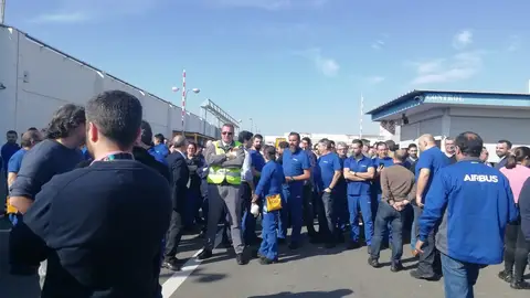 Protestas en las factorías de Airbus en Sevilla MOVILIZACIONES EN AIRBUS
