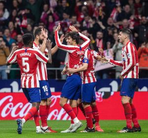 Los jugadores del Atlético de Madrid celebrando un gol Los jugadores del Atlético de Madrid celebrando un gol